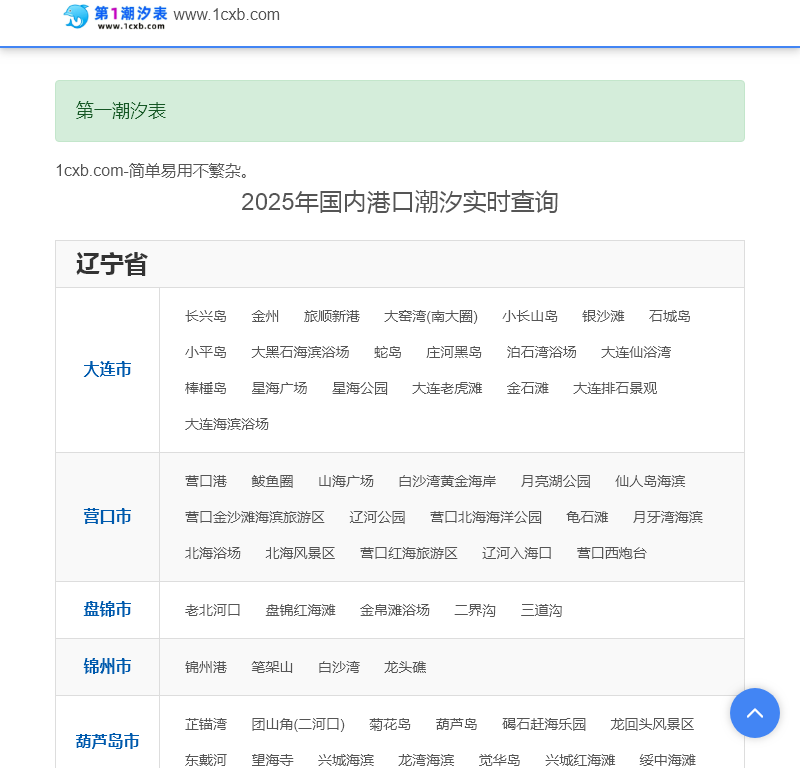 第一潮汐表