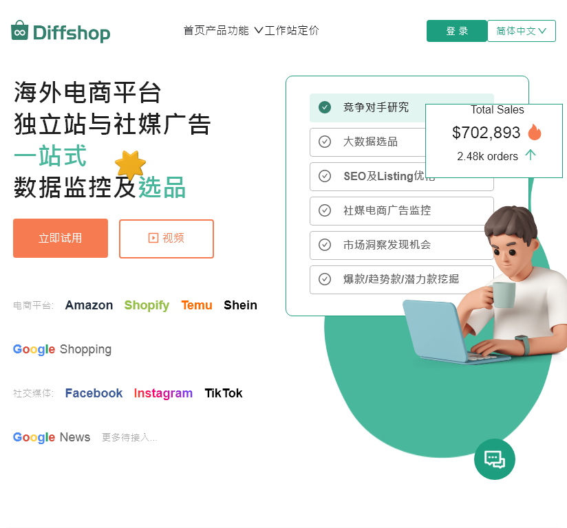 Diffshop店湖: 跨境电商平台