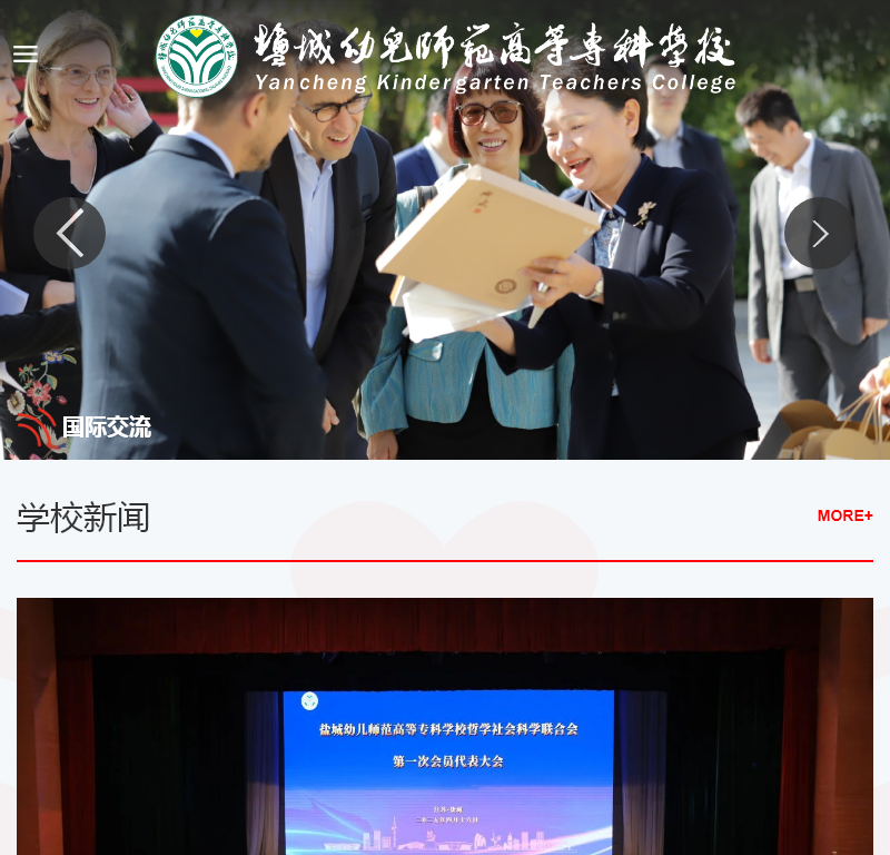 盐城幼儿师范高等专科学校网站